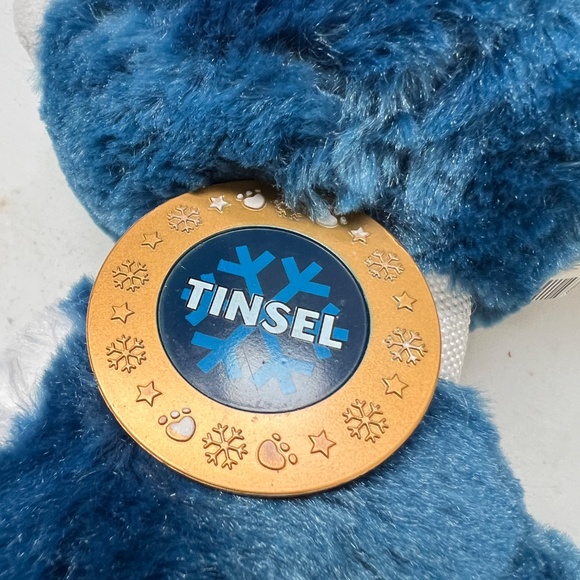 New Build a Bear Christmas Reindeer Tinsel With Tags Blue White 14" Tall - Picture 6 of 10